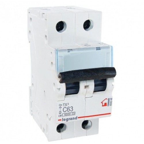 Автоматичний вимикач 10A 6kA 2 полюси тип C 404040 TX3 Legrand